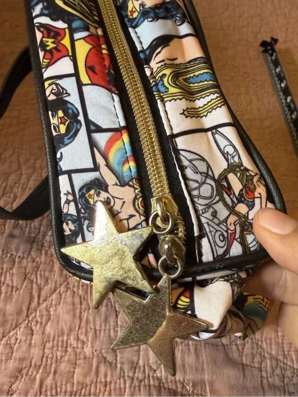 London Soho New York Wonder Woman Cosmetic Bag Pop Art
